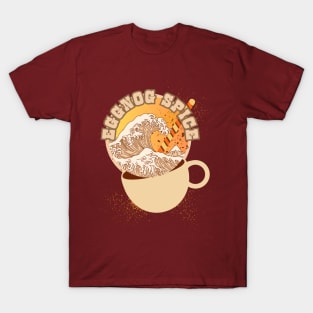 GREAT WAVE OF EGGNOG SPICE, HOLIDAY COFFEE FLAVOR TSUNAMI, CANDY SWIZZLE STYLE T-Shirt